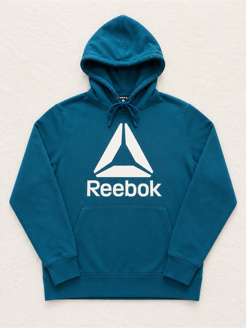 Reebok Teal Pullover Hoodie with White Logo
